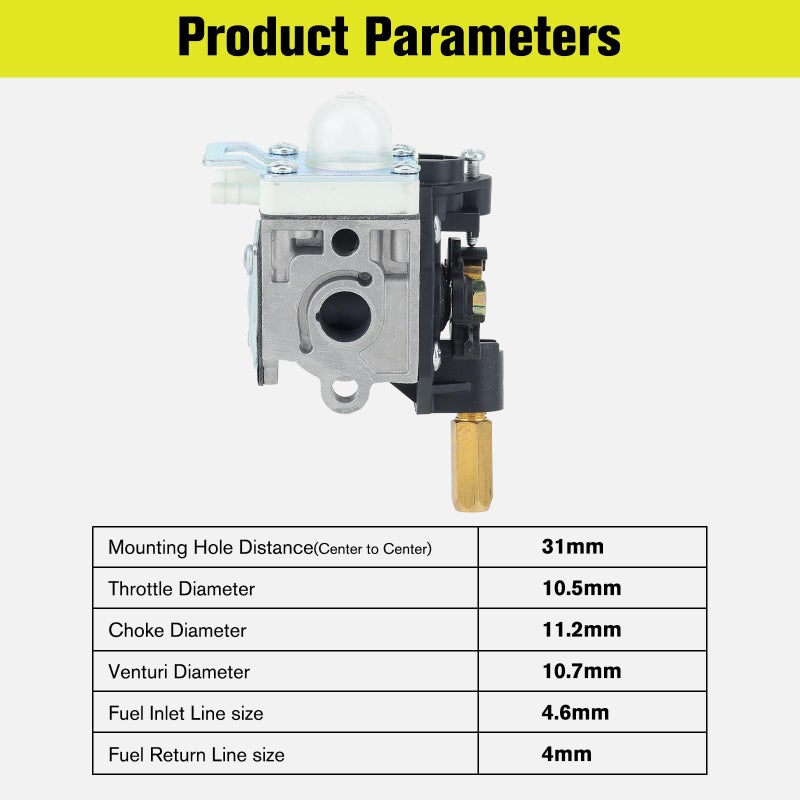 Butom SRM-266 Carburetor with Filters Maintenance Kit for ECHO SRM-266S SRM-266T SRM-266U PAS-266 PPT-266 PPT-266H PE-266 PE-266S SHC-266 HCA-266 Trimmer Weedeater RB-K112 - Image 4